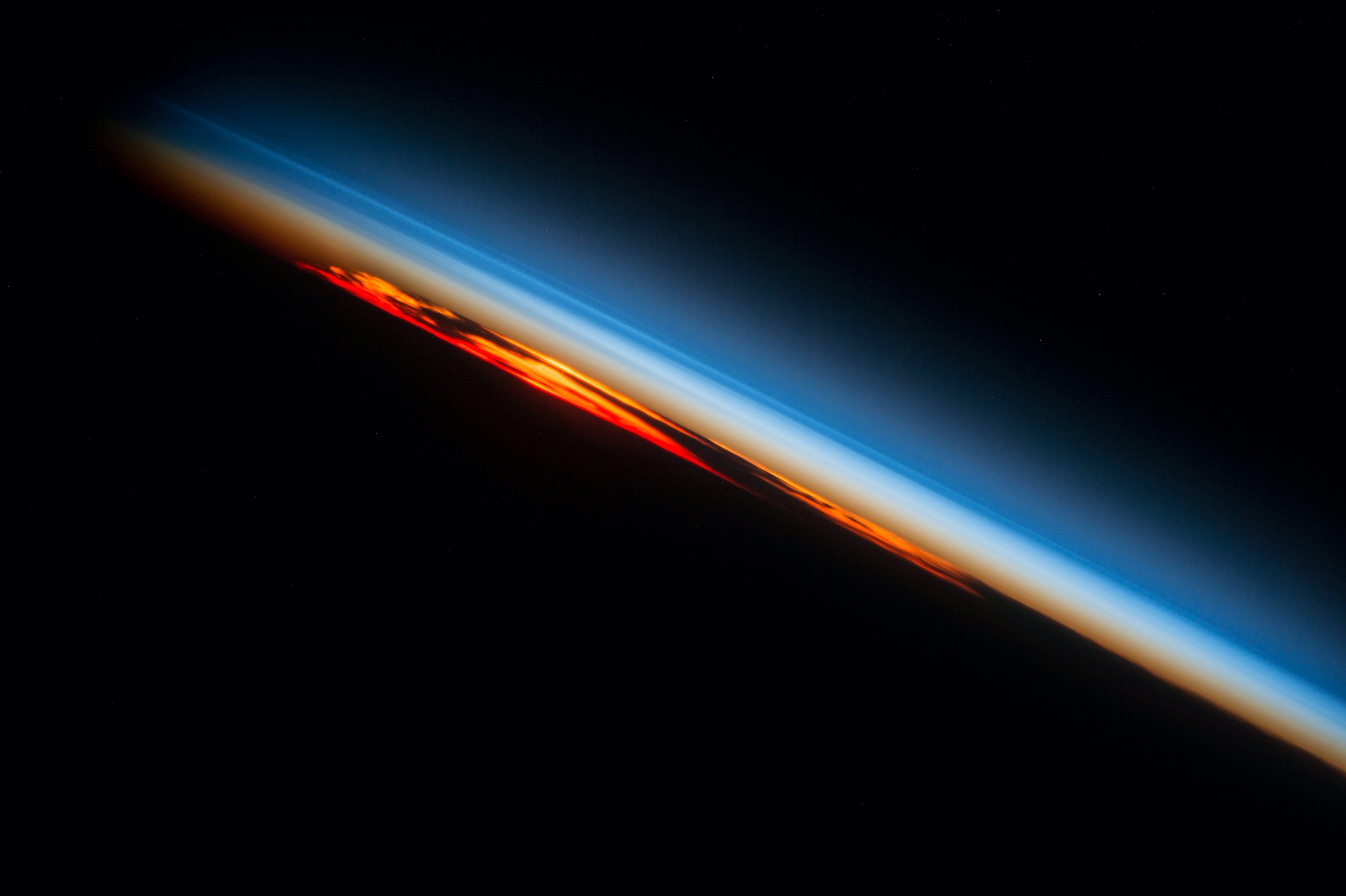 Fiery South Atlantic Sunset by NASA